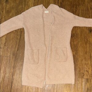 Thread & Supply Tan Open-Front Cardigan